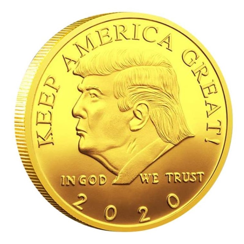 24=COINS= DONALD TRUMP 2020 SILVER GOLD Plated President